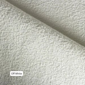 Sofá Estofado Macio Retrátil Reclinável em Boucle 2 Lugares:off White