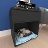 Caminha Mesa de Cabeceira Gato Gaveta MDF Preto - 1