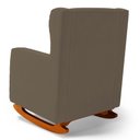 Ver imagem 6 de Poltrona de Amamentação e Descanso Zoe com Base Balanço e Puff Suede Capuccino - Desk Design