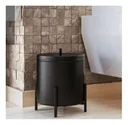 Ver imagem 3 de Lixeira de Banheiro/cozinha Level Preta Metal Decorativa - Harmônica Móveis