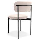 Ver imagem 7 de Cadeira Decorativa Estofada para Sala de Jantar Louvre L02 Suede Bege - Lyam Decor