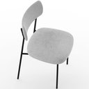 Ver imagem 3 de Cadeira Decorativa Estofada para Sala de Jantar Melina L02 Bouclê Cinza - Lyam Decor
