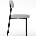 Ver imagem 6 de Cadeira Decorativa Estofada para Sala de Jantar Melina L02 Bouclê Cinza - Lyam Decor