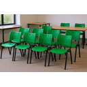 Ver imagem 1 de Kit 11 Cadeiras Iso Fixa Empilhável Escola Igreja Salão:verde