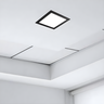 Luminária Painel Preto Lys Led Taschibra 18w Quadrado Embutir 3000k Luz Quente - 3
