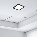 Ver imagem 3 de Luminária Painel Preto Lys Led Taschibra 18w Quadrado Embutir 3000k Luz Quente