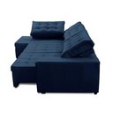 Ver imagem 4 de Sofá de Canto Esquerdo Jacke Retrátil e Reclinável com Molas Suede 3,00x2,00 Adonai Estofados