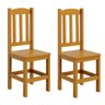 Kit 2 Cadeiras em Madeira Maciça Reforçada Diamante - Mel sem Estofado - 1