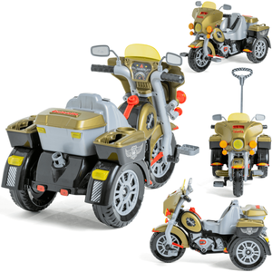 Carrinho de Passeio e Pedal Calesita Moto Street Classic Dourada