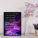 Ver imagem 2 de Quadro Decreto Eu Sou A Chama Violeta 45x34cm - com vidro:Madeira preta