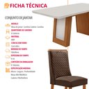 Ver imagem 7 de Mesa de Jantar Carolina 180cm Tampo MDF Vidro Canto Copo com 6 Cadeiras Carolina