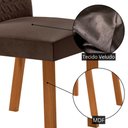 Ver imagem 6 de Mesa de Jantar Carolina 180cm Tampo MDF Vidro Canto Copo com 6 Cadeiras Carolina