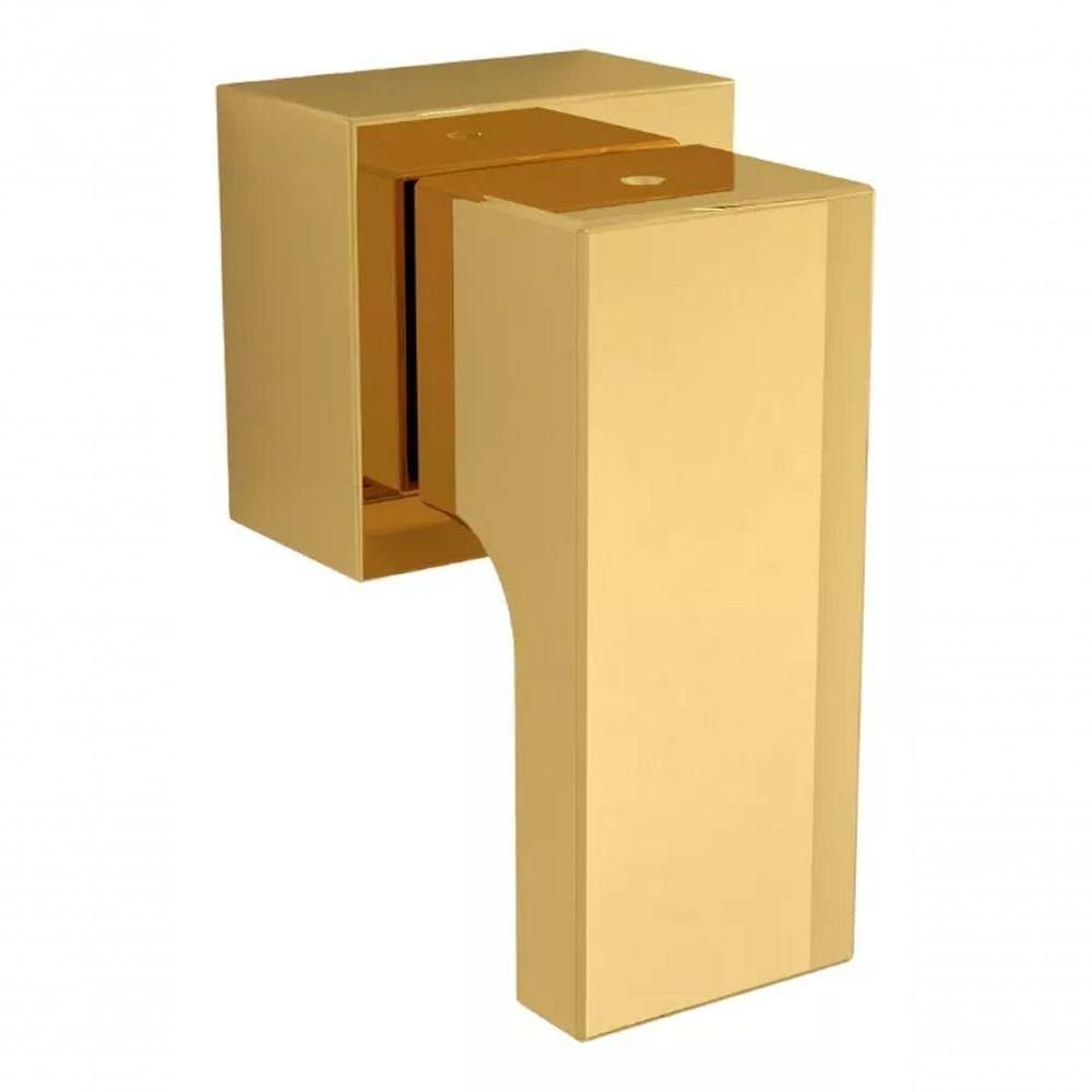 Acabamento Registro Gaveta ou Pressao 1/2 3/4 Dourado Alavanca Encaixe Padrao Deca Dourado - 1