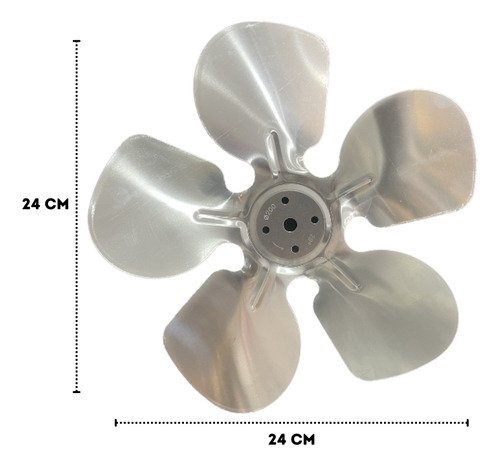 Micro Motor Ventilador 1/25 Hélice Alumínio Freezer Balcão - 5