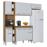 Cozinha Compacta com Balcão Nicole 202cm P11 Damasco/branco - Mpozenato - 2