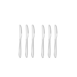 Faca de Sobremesa Inox Jogo Talheres Aço Victoria 6un