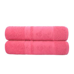 Toalha De Banho Gigante Banhão Algodão Várias Cores - Pink - 5