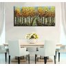Quadro Pintura Tela cipreste folhas outono amarelo 5458: 60cm (A) x 120cm (L) - 1