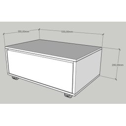 Mesa de centro moderna preto com amadeirado escuro - 2