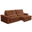 Ver imagem 1 de Sofá Retrátil Reclinável para Sala 4 Lugares 290cm Maresi F04 Veludo Terracota - Lyam Decor
