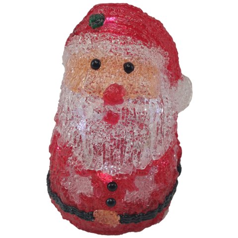 Boneco Papai Noel Mesa Enfeite Iluminado 10 Leds Decoraçao Natalino Casa Escritório