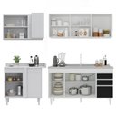 Ver imagem 6 de Armário de Cozinha Modulado de Canto Direito 4 Peças Cp42 com Pia Inox Branco/preto - Lumil Lumil Mó