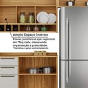 Ver mais imagens de Cozinha Completa Modulada 100% MDF 5 Peças 8 Portas 5 Gavetas e Vidro 280cm Vicenza Espresso Móveis Branco/Amêndoa/Brilho