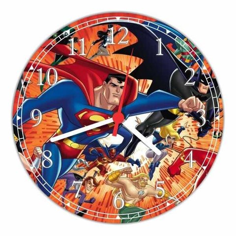 Relógio De Parede Liga Da Justiça Decoração Salas Quartos Quartz