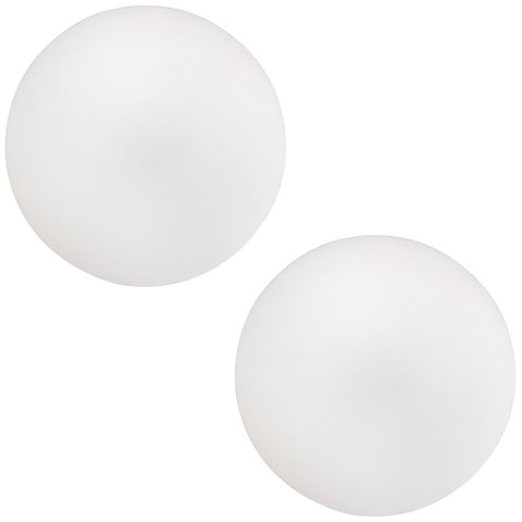 Kit 02 Assentos Redondo Banqueta Cadeira Estofados Poltronas H02 Corino Branco 25 cm - Lyam Decor As