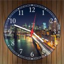 Ver imagem 3 de Relógio De Parede Cidade Ponte Nova Iorque Decoração Salas Quartos Quartz