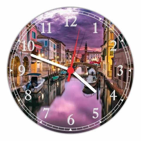 Relógio De Parede Cidade Veneza Itália Decoração Salas Quartos Quartz