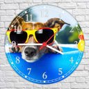 Ver imagem 4 de Relógio De Parede Animais Cão De Óculos Pet Shop Decoração Salas Quartz