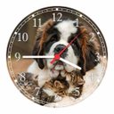 Ver imagem 1 de Relógio De Parede Animais Cão Bernardo Pet Shop Decoração Salas Quartz