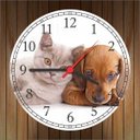 Ver imagem 2 de Relógio De Parede Animais Gato e Cão Pet Shop Decoração Salas Quartz