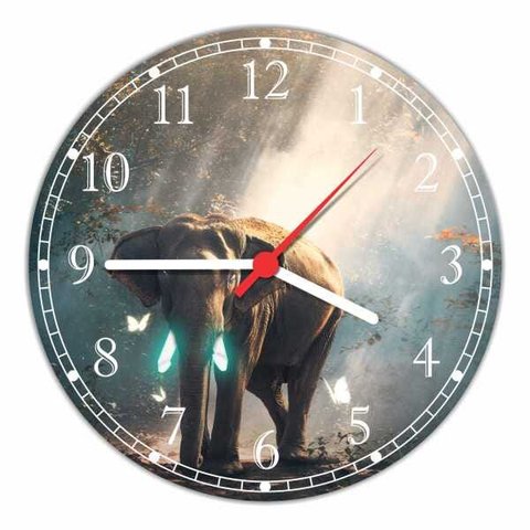 Relógio De Parede Animais Elefante Decoração Salas Quartz