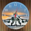 Ver imagem 4 de Relógio De Parede Avião Caçã Decoração Salas Quartz