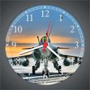 Ver imagem 3 de Relógio De Parede Avião Caçã Decoração Salas Quartz