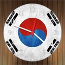 Ver imagem 4 de Relógio De Parede Bandeira Coreia Do Sul Países Decoração