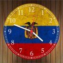 Ver imagem 2 de Relógio De Parede Bandeira Da Colombia Países Decoração