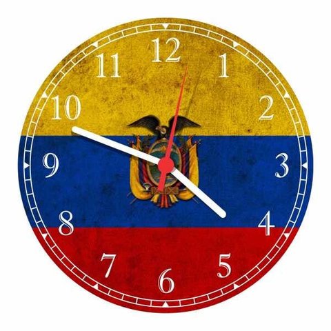 Relógio De Parede Bandeira Da Colombia Países Decoração