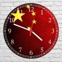 Ver imagem 2 de Relógio De Parede Bandeira Da China Países Decoração