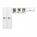 Ver imagem 1 de Cozinha Compacta Aço em L 3 Peças 8 Portas Paraty Glass 