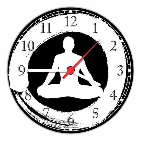Relógio De Parede Budismo Buda Religiosidade Decoração Quartz
