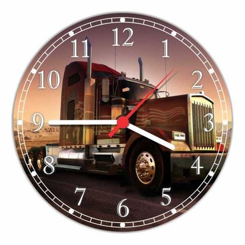 Relógio De Parede Caminhão Veículos Decoração Quartz