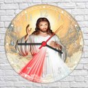 Ver imagem 2 de Relógio De Parede Jesus Cristo Divina Misericórdia Decoração Quartz