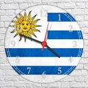 Ver imagem 2 de Relógio De Parede Bandeira Do Uruguai Países Decoração