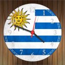 Ver imagem 4 de Relógio De Parede Bandeira Do Uruguai Países Decoração