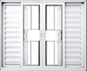 Ver imagem 3 de Janela de Correr Alumínio Branco 06 Folhas Veneziana c/Grade Maxx - 100x150