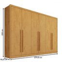 Ver imagem 4 de Guarda-roupa Casal Valencia 6 Portas 6 Gavetas 100% Mdf Peroba - Mademarques