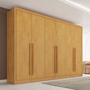 Ver imagem 1 de Guarda-roupa Casal Valencia 6 Portas 6 Gavetas 100% Mdf Peroba - Mademarques